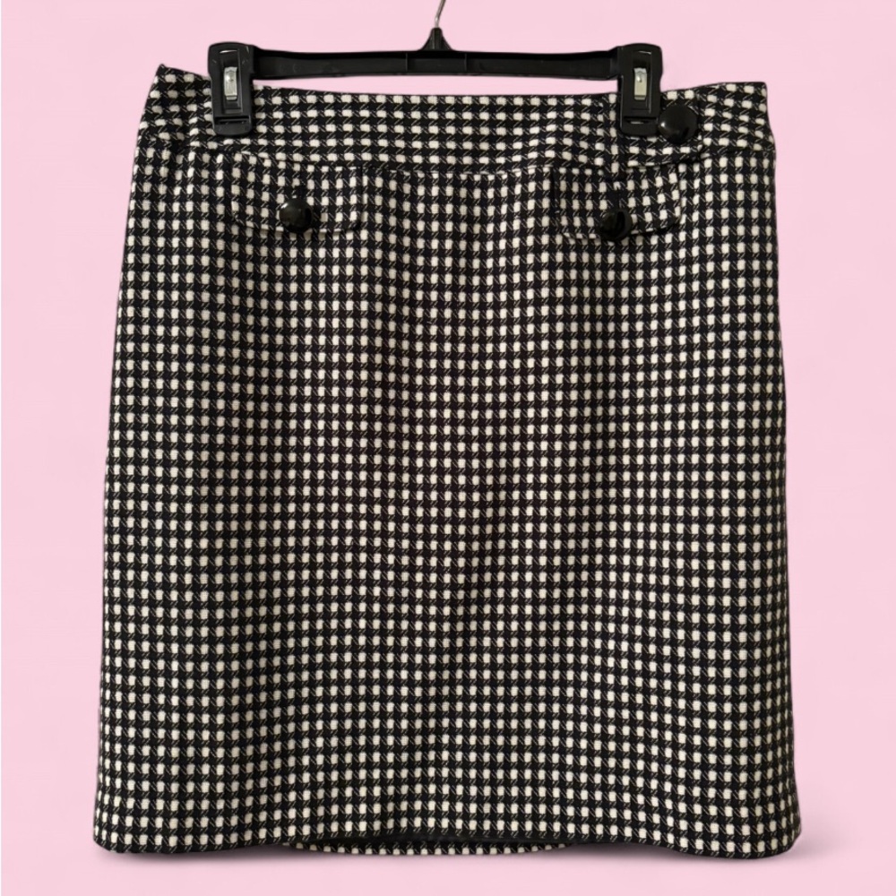 Ann Taylor Black and White Mini Skirt